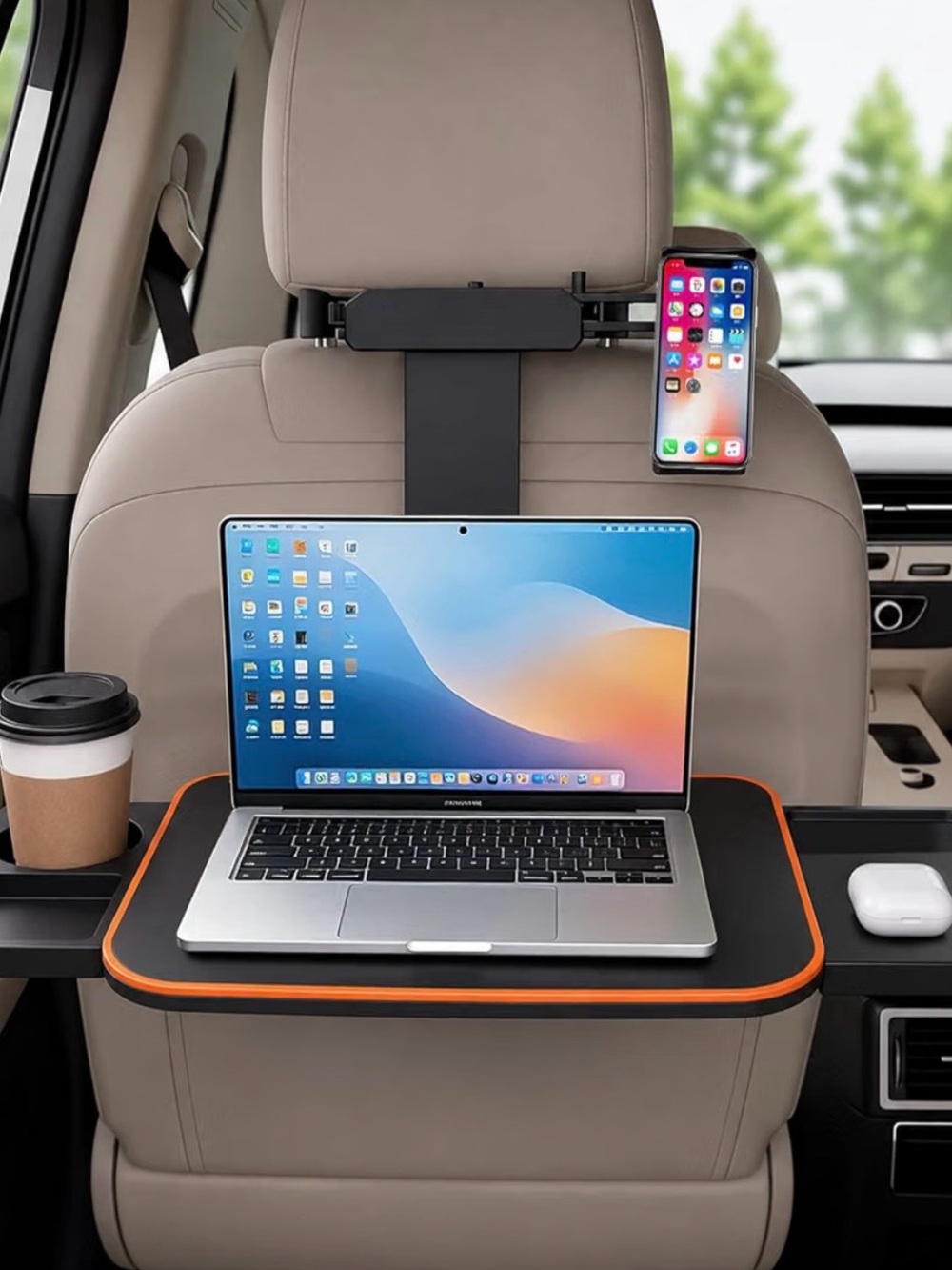 MOOMARTO Car Backseat Laptop Tray with Phone Holder - New In Open Box 📦